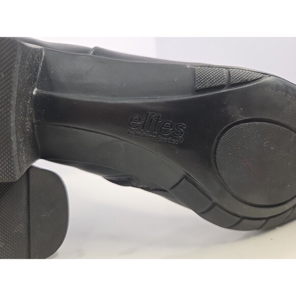 Elites By Walking Cradles Black Leather Ankle Boots zip Up & Buckle Detail S 7.5 - Picture 11 of 11